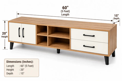 5 Feet TV Console with Storage - product image 2
