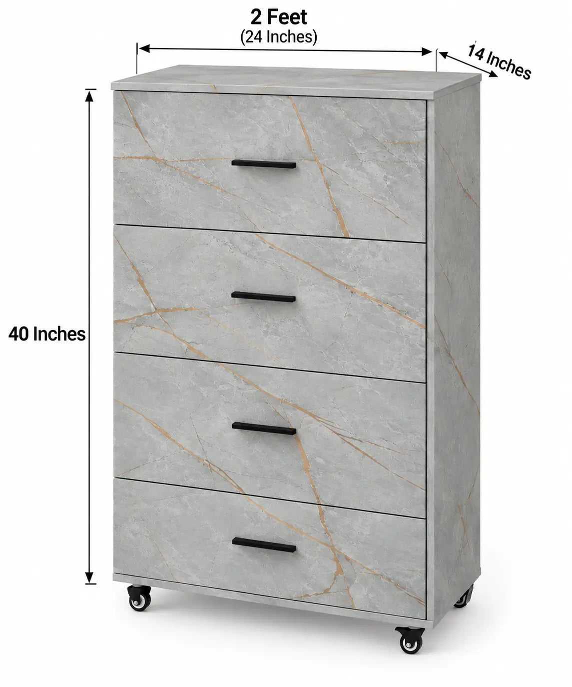 Modern 4 Drawer Chest of Drawers - product image 3