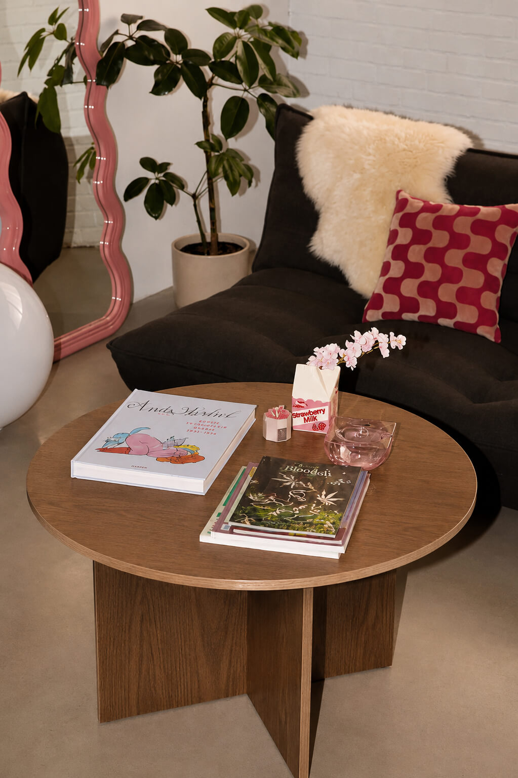 Modern Round Coffee Table | Premium MDF Wood Finish