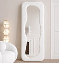 6×2.4 Feet Bouclé Standing Mirror – Full Length Floor Mirror with Solid Wood Structure & Crystal Clear Reflection | The Artsy Home