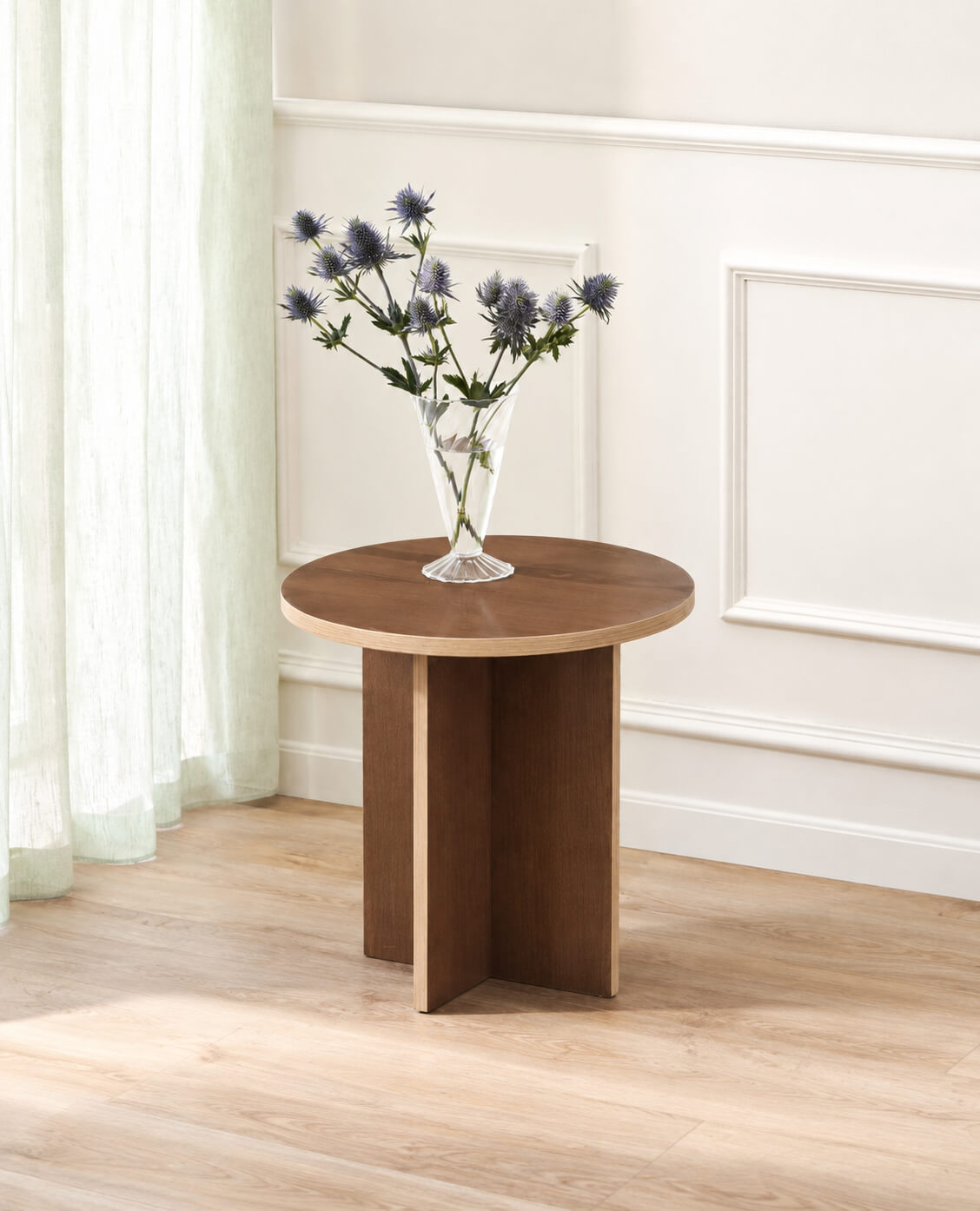 18 Inch Round Side Table – Modern Wooden End Table | 20 Inch Height | The Artsy Home