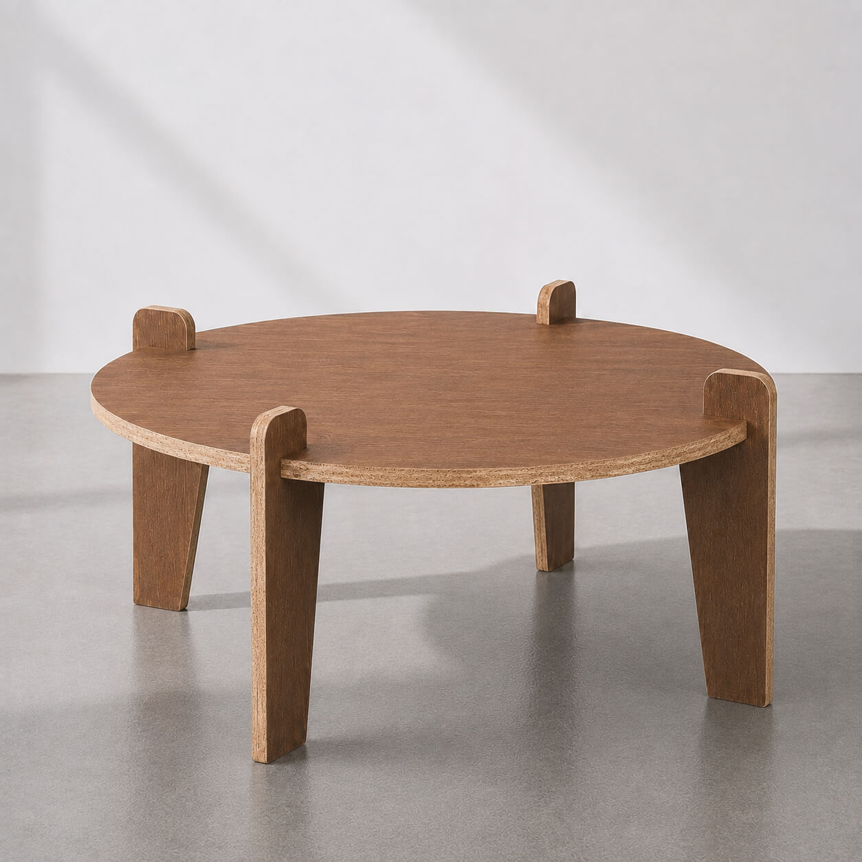 Modern Round Coffee Table | Premium MDF Wood Finish