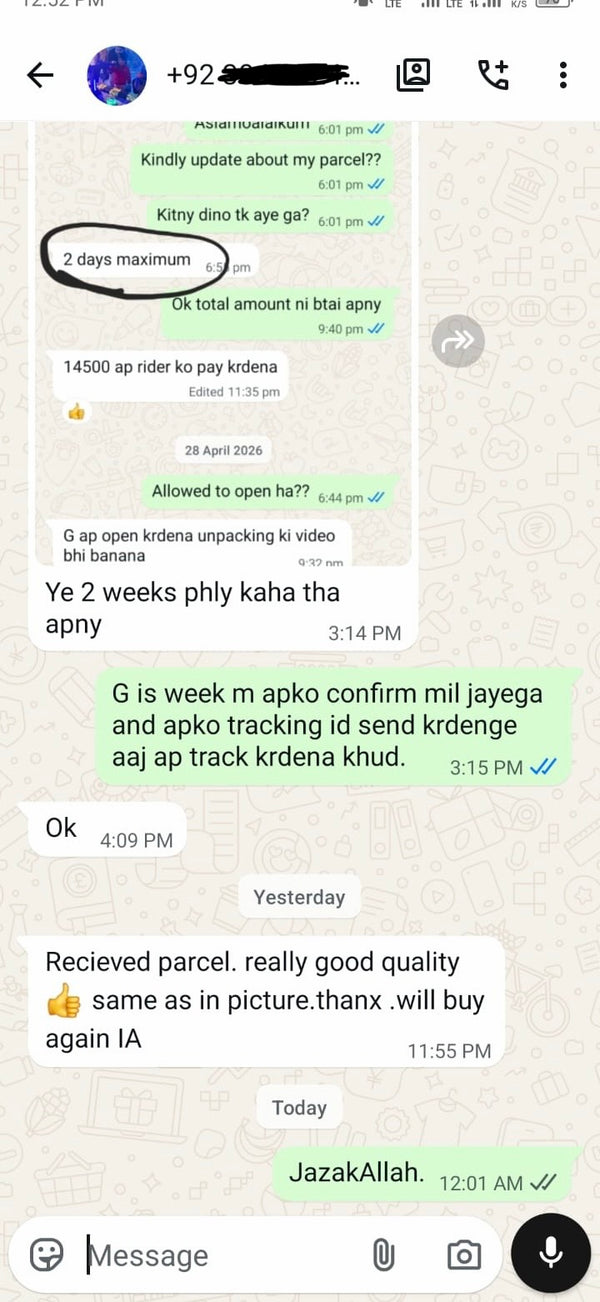 Verified buyer review 74