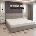 Luxury King Size Bed 6×6.5 Feet – Premium Imported Velvet Upholstered Bed | Solid Structure | 10-Year Warranty | The Artsy Home