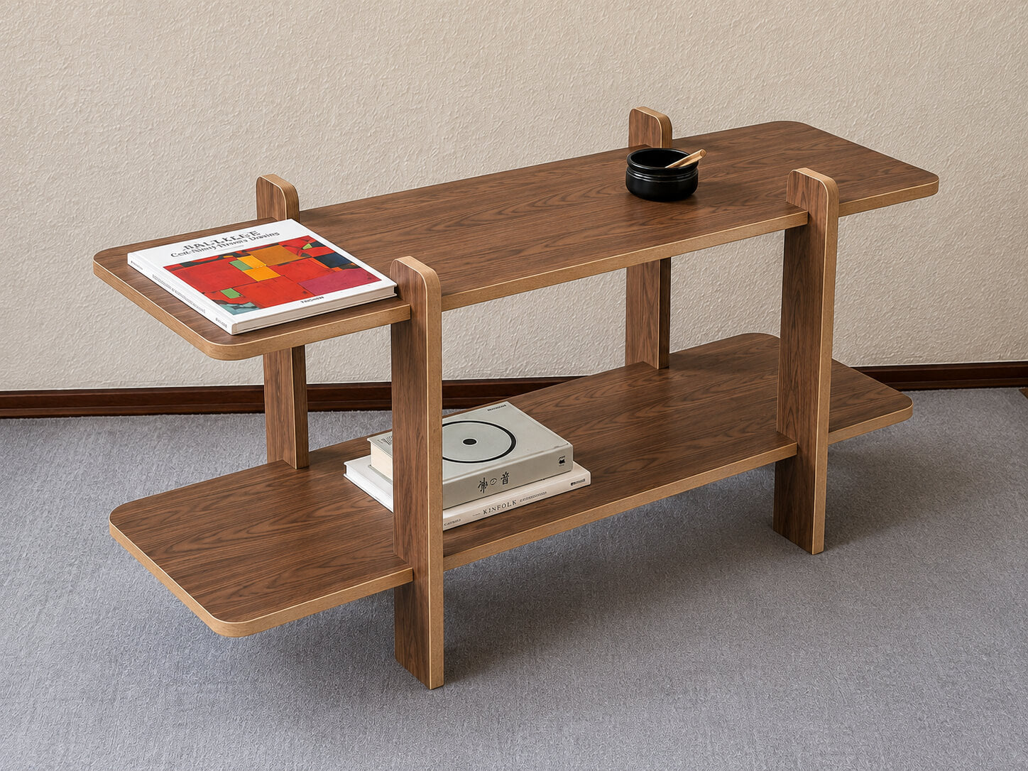 Modern Multi-Tier Console Table | Premium MDF Wood Finish