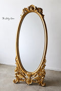 Luxury Gold Full Length Baroque Mirror – Ornate Floor Standing Mirror | The Artsy Home