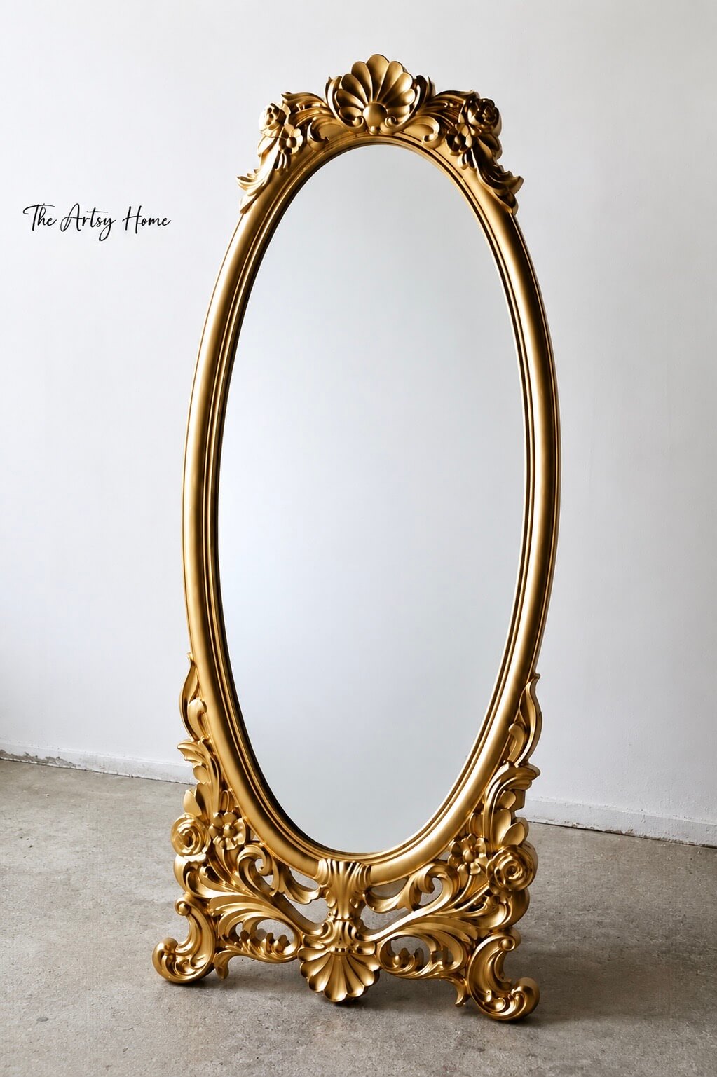 Luxury Gold Full Length Baroque Mirror – Ornate Floor Standing Mirror | The Artsy Home