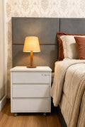 Modern 3 Drawer Bedside Table with Wheels | Wooden Nightstand Cabinet | Factory Price in Pakistan | The Artsy Home