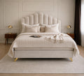Luxury King Size Bed 6x6.5 Feet | Premium Velvet Upholstered Bed | The Artsy Home Pakistan