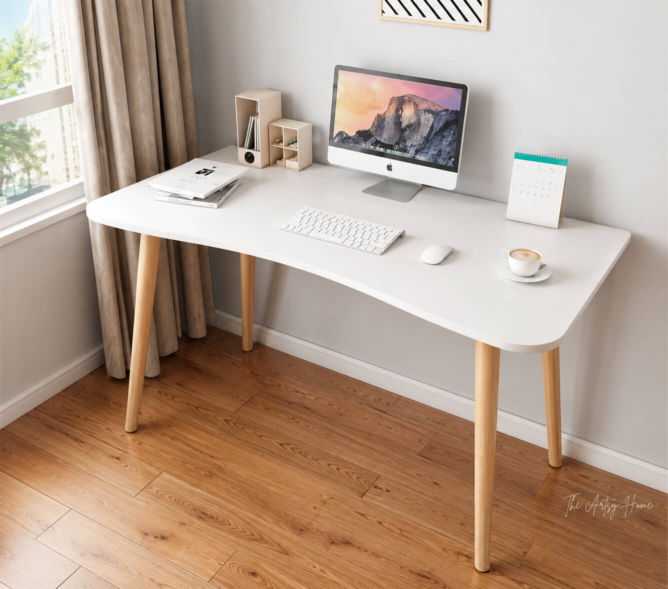 Modern Study Table 47.2” Wooden Computer Desk | Office & Home Workstation | Factory Price in Pakistan | The Artsy Home
