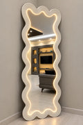 Ripple Wavy Mirror with Neon Light – 6 Ft Full Length