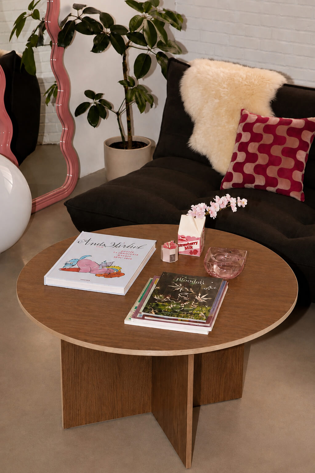 Modern Round Center Table – Premium MDF Coffee Table