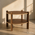 Modern Round 2-Tier Coffee Table – 36 Inch | 20 Inch Height