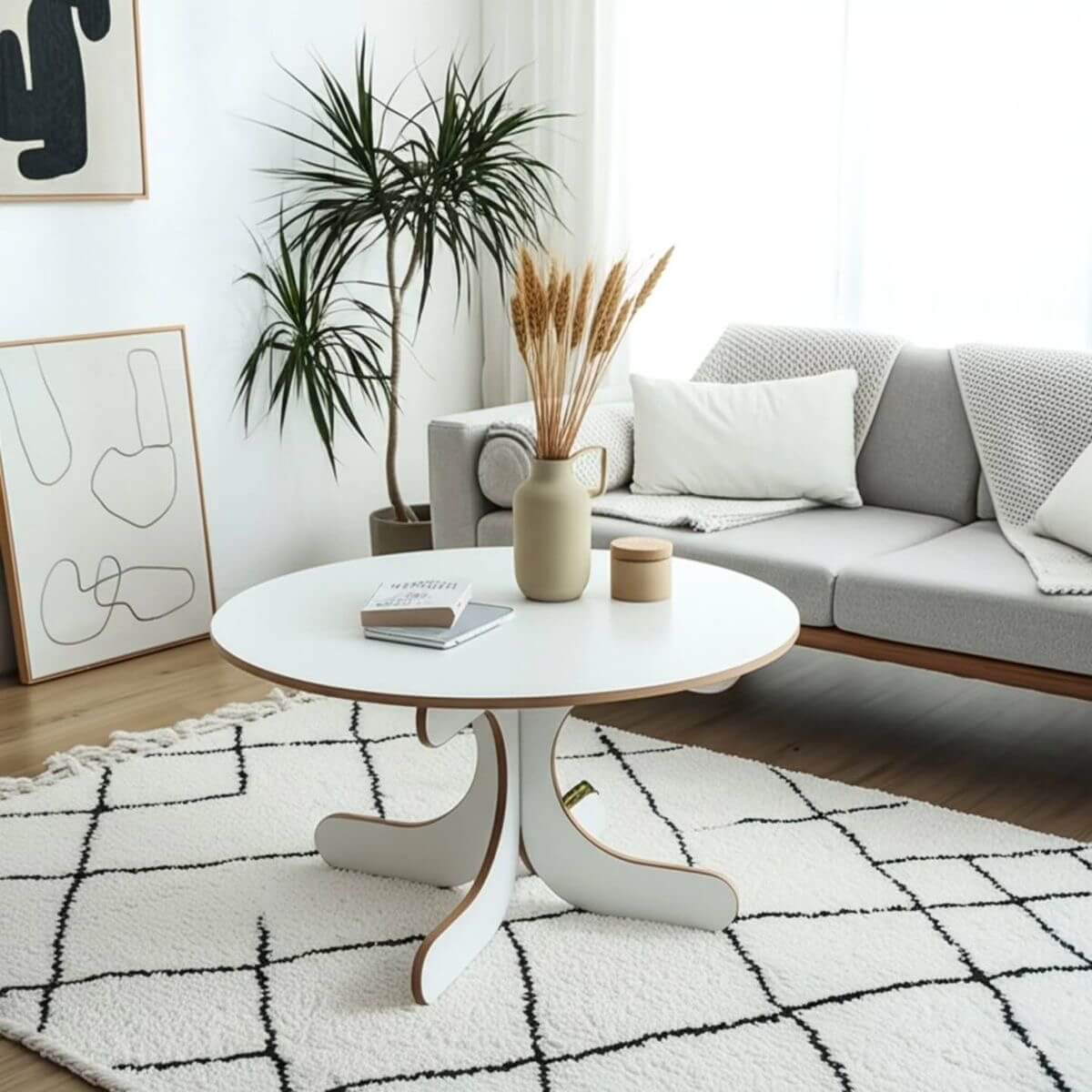 Modern Round Center Table | 30 Inch Coffee Table
