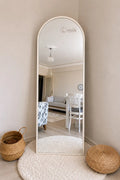 The Artsy Home 6x2 Ft Arched Full Length Mirror with Stand | Premium Floor Mirror