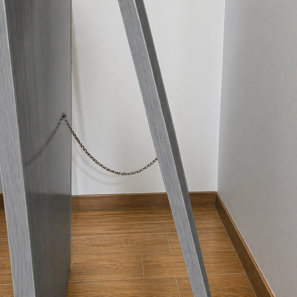 6x2 Ft Grey Full Length Mirror with Stand | Modern Dressing Mirror