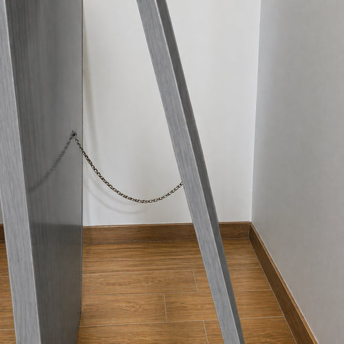 6x2 Ft Grey Full Length Mirror with Stand | Modern Dressing Mirror